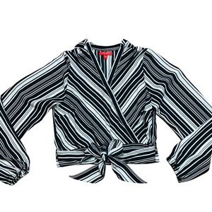 Wrap-around Tie Front Top Blouse by Guess